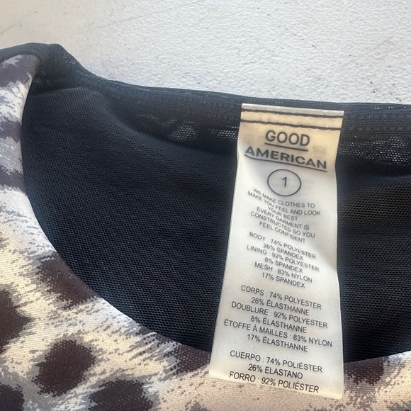 Good American Leopard Print Crop Top - Picture 2 of 3